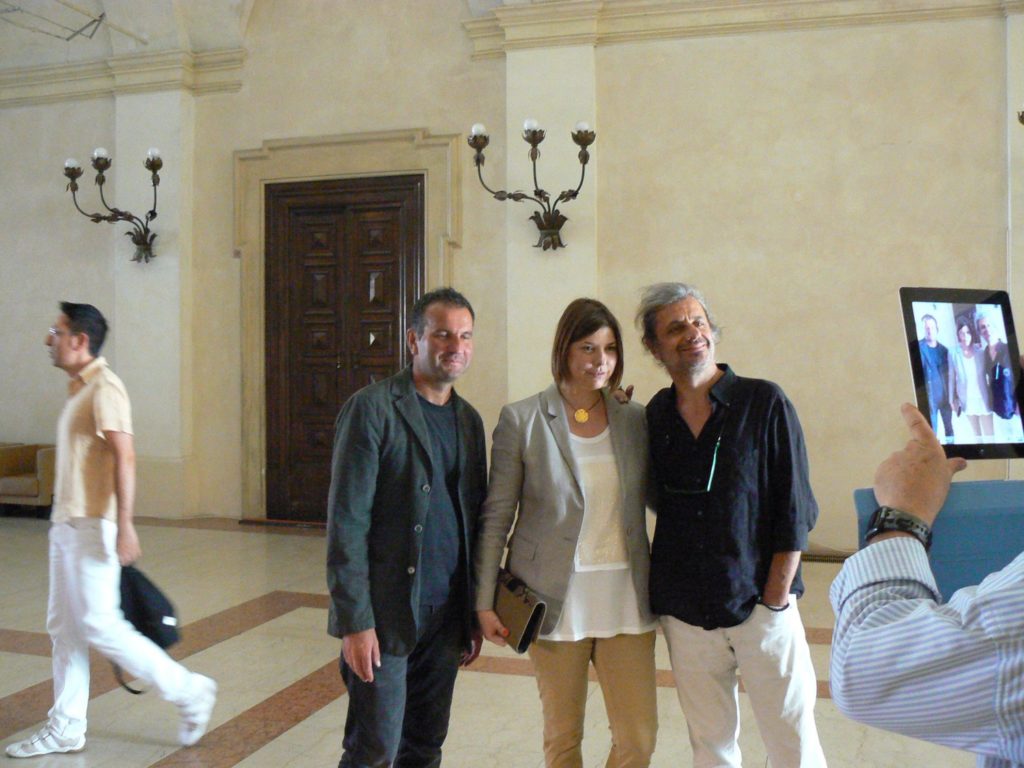 Con Alessandro Bergonzoni, Palazzo D'Accursio, Bologna 2012