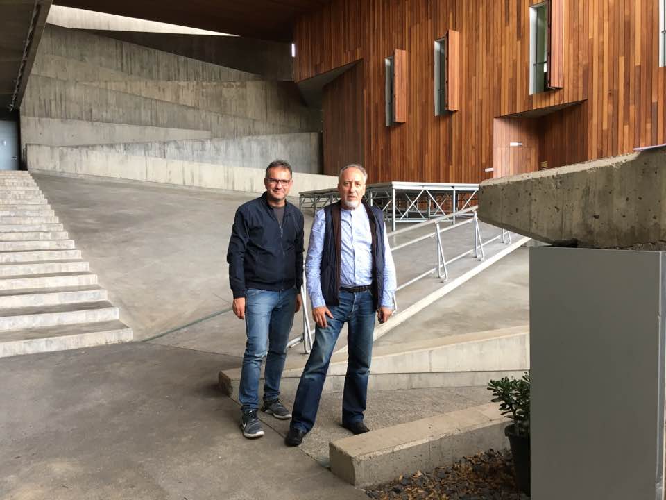 Con Enzo Scala direttore EAC Escuela de Actores de Canarias, Tenerife 2016