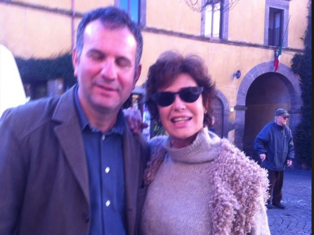 Con Corinne Cléry, Tuscania 2013