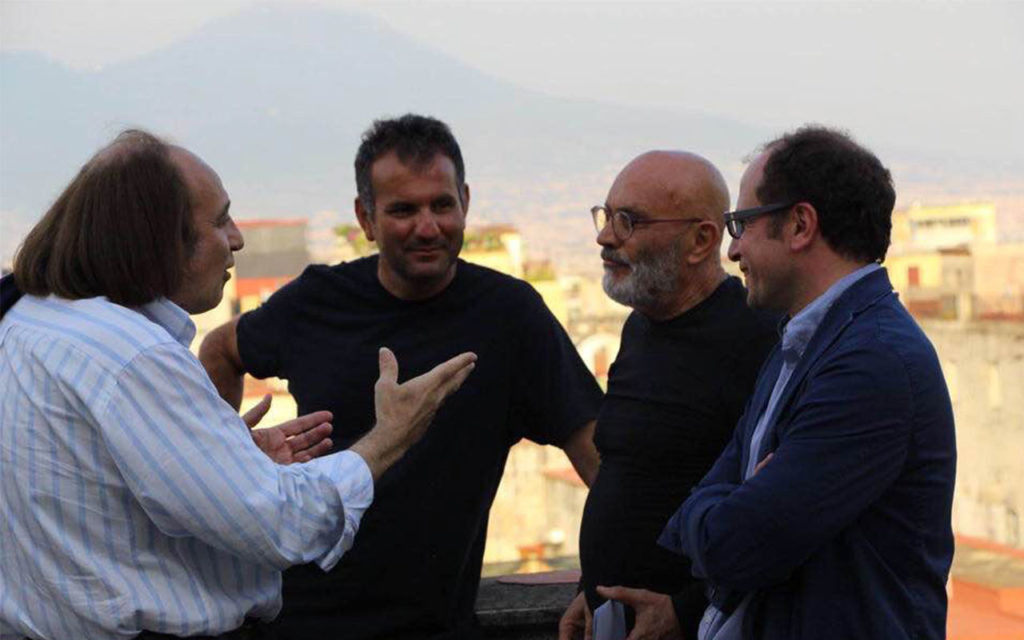 Con Massimo Fargnoli e Giuseppe Morra, Museo Hermann Nitsch, Napoli 2009