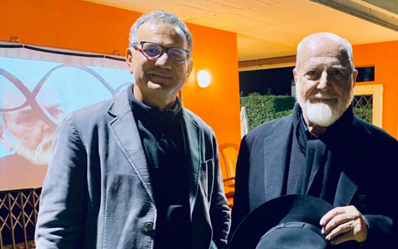 Con Michelangelo Pistoletto, Ambasciata di Cuba, Roma 2019