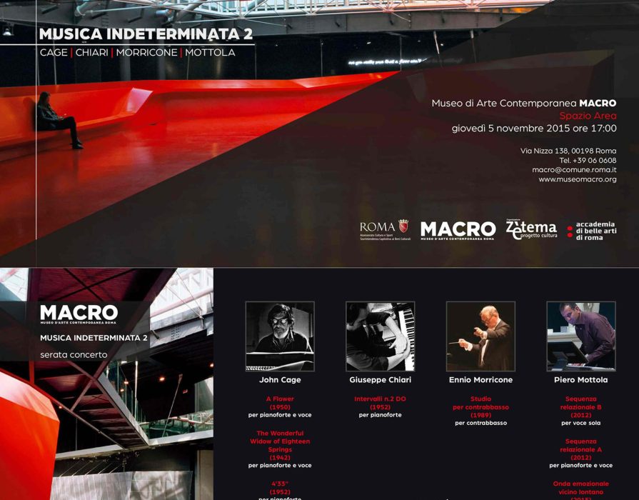 Musica Indeterminata2, Cage, Morricone, Chiari, Mottola, Museo Macro Roma